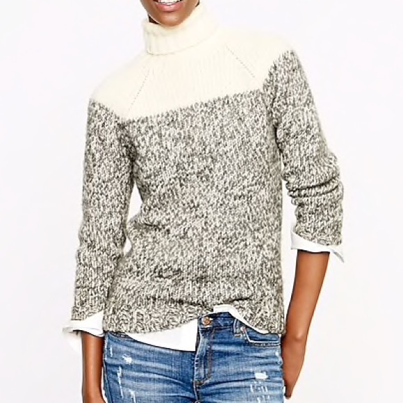 J. Crew Sweaters - J. Crew colorblock wool turtleneck sweater